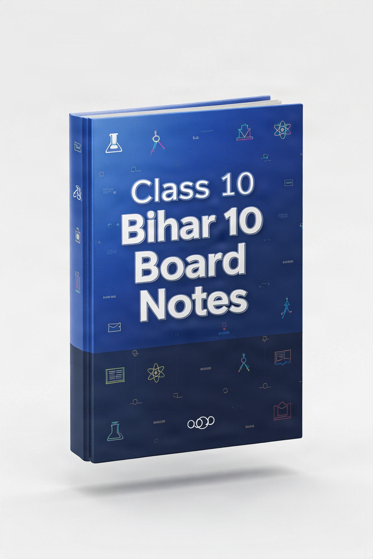 Class 10 Bihar Board Notes 3D Book Cover